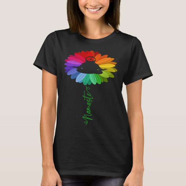 Ki Namaste Daisy Yoga Hippie Sloth Meditation Cost T-Shirt (Front)