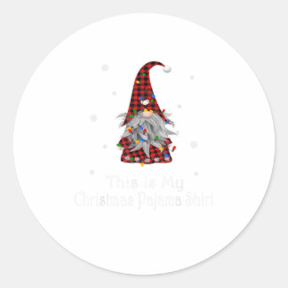 Ki This Is My Christmas Pajama Shirt Gno Classic Round Sticker