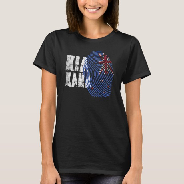 Kia Kaha Be Strong Traditional New Zealand On Back T-Shirt (Front)