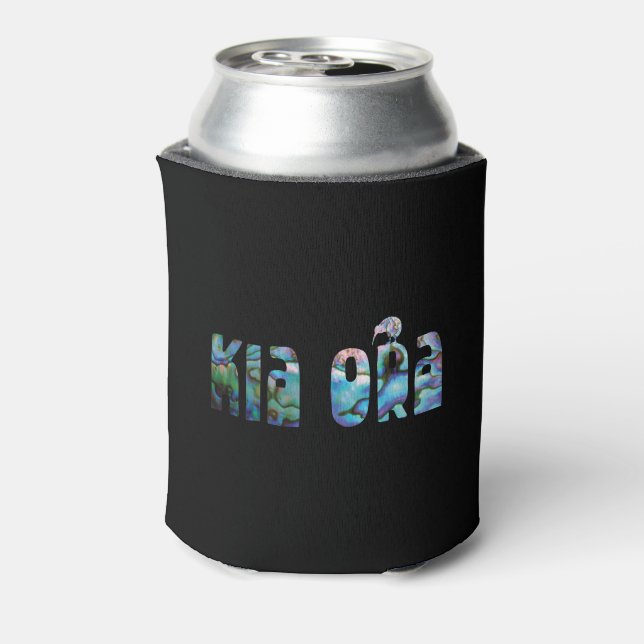 KIA ORA KIWI GREETING CAN COOLER (Can Back)