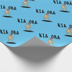 Kia ora Kiwi Te Reo Greeting Wrapping Paper