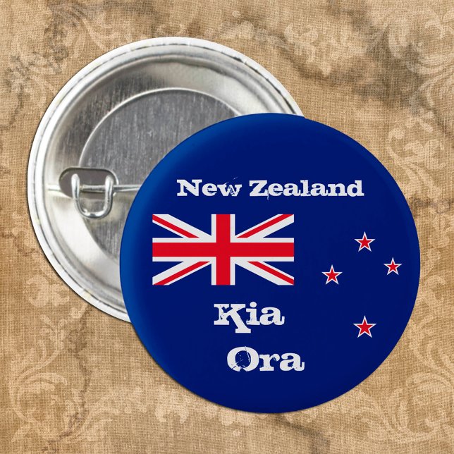 Kia Ora & New Zealand Flag fashion / New Zealand Button (Creator Uploaded)