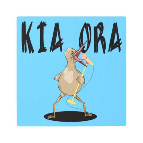 Kia ora New Zealand Maori Language Metal Print