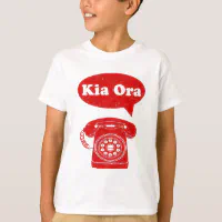 Kia Ora Te Reo Maori Language Retro Telephone T-Shirt | Zazzle