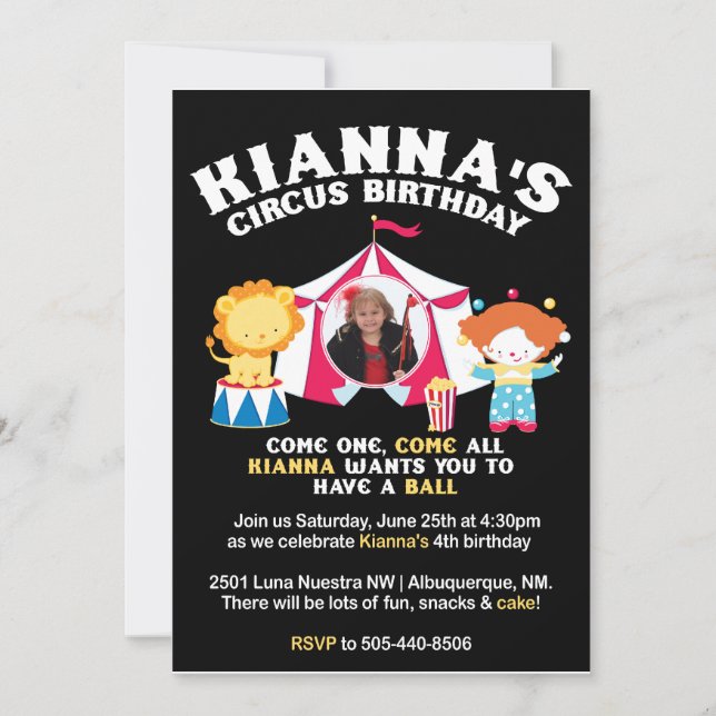 Kianna's Invitation (Front)