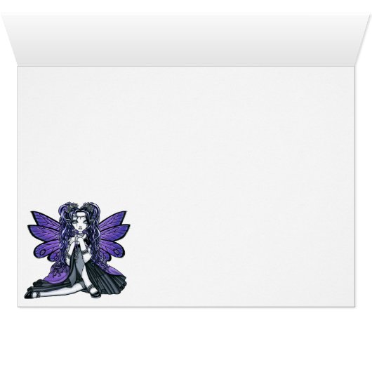 "Kiara" Gothic Butterfly Fairy Princess Card (Inside Horizontal (Bottom))