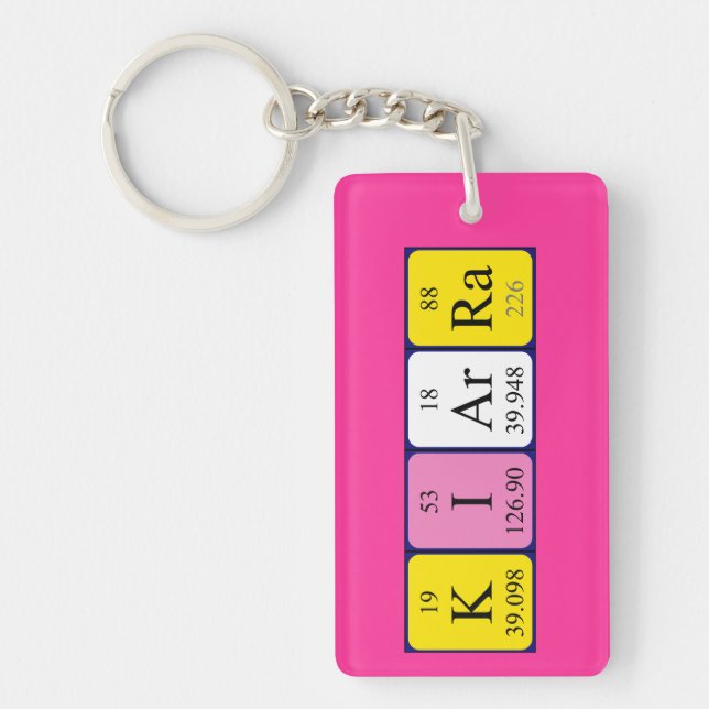 Kiarra periodic table name keyring (Front)