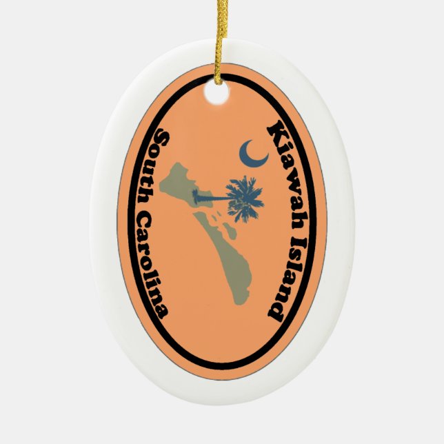 Kiawah Island. Ceramic Ornament (Front)