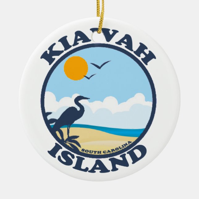 Kiawah Island. Ceramic Ornament (Front)