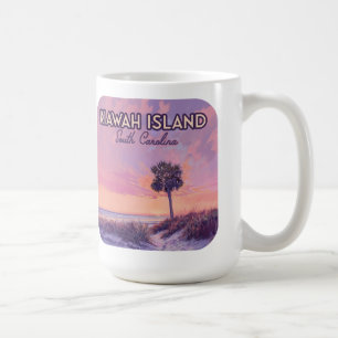 Kiawah Island South Carolina Beach Palm Tree Coffee Mug