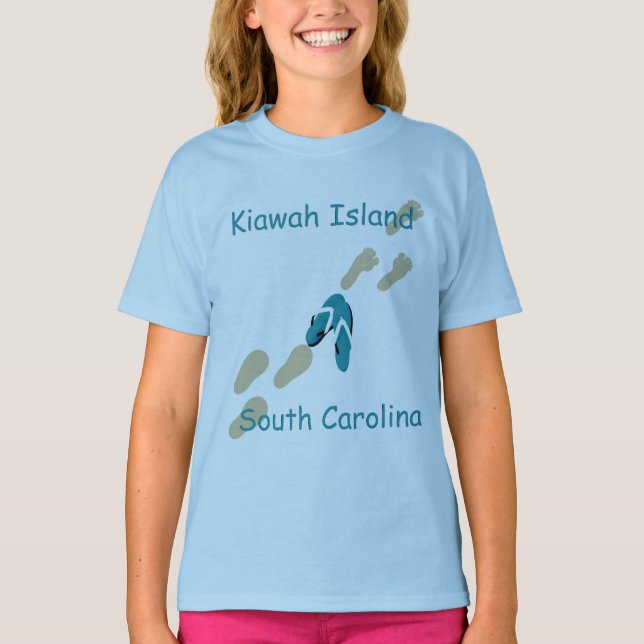 Kiawah Island, South Carolina Flip-Flops Girls' T-Shirt (Front)