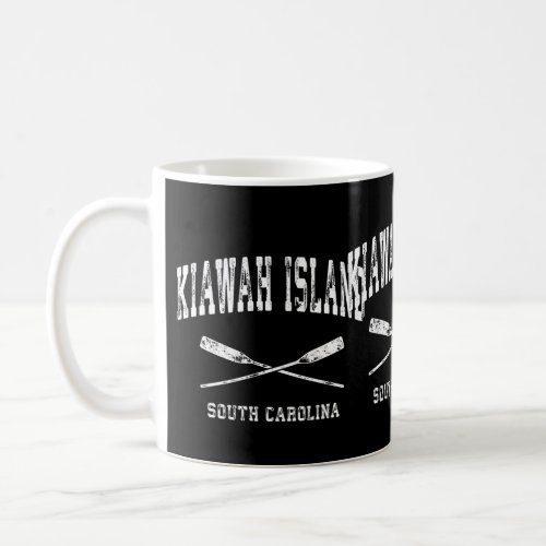 Kiawah Island South Carolina Nautical Crossed Oars Coffee Mug