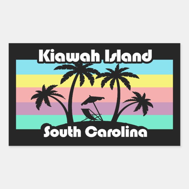 Kiawah Island South Carolina Rectangular Sticker (Front)