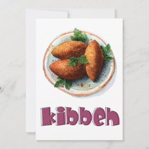 Kibbeh Mediterranean Healthy Food كبة مقرمشة Invitation