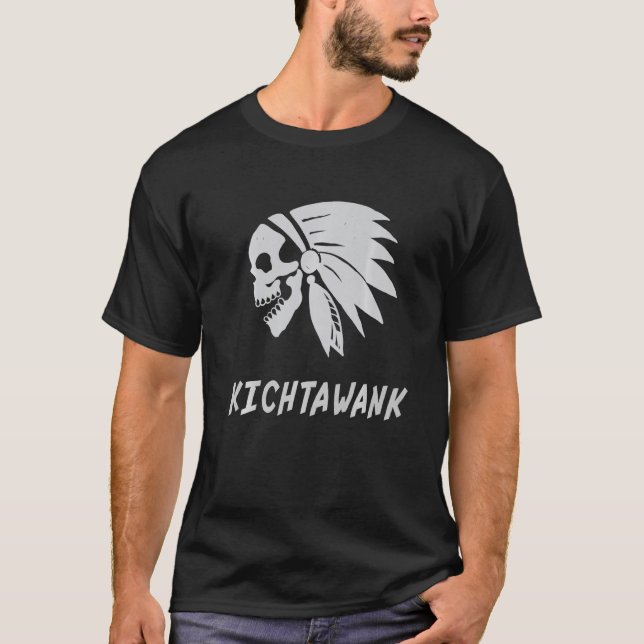 Kichtawank Native American Indian Born Freedom Evi T-Shirt (Front)