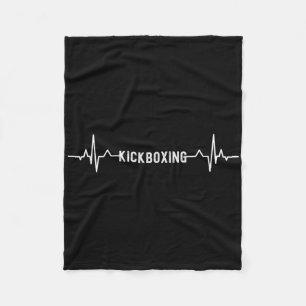 Kick-boxing Heartbeat Kickboxing Boxing Pion  Fleece Blanket