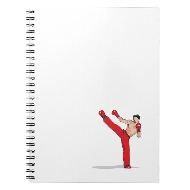 Kick Boxing Spiral Notebook (Front)