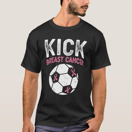 Kick Breast Cancer Awareness Soccer Pink Ribbon Su T_Shirt