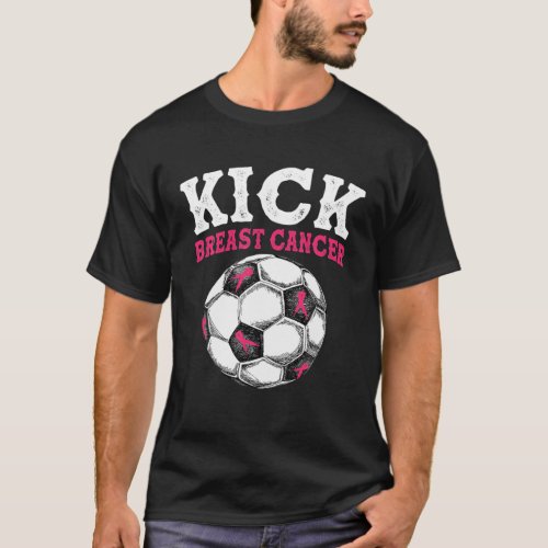 Kick Breast Cancer Awareness Soccer Pink Ribbon Su T_Shirt