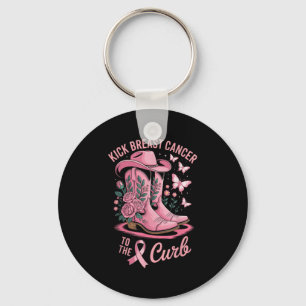Kick Breast Cancer To The Curb Breast Cancer Aware Keychain