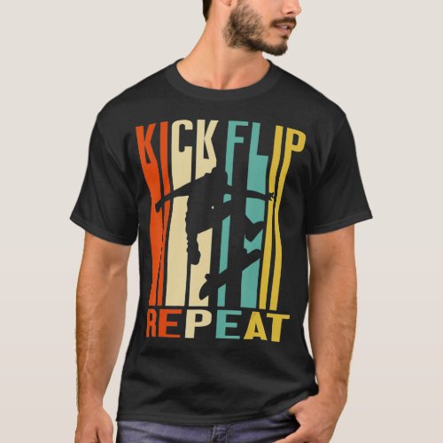 Kick Flip Repeat Vintage Skate T_Shirt