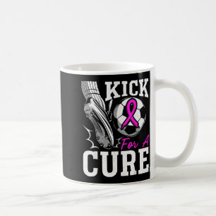 Kick For A Breast Cancer Awareness Nk Ribbon Socce Coffee Mug