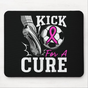 Kick For A Breast Cancer Awareness Nk Ribbon Socce Mouse Pad