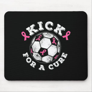 Kick For A Cure Pink Ribbon Breast Cancer Awarenes Mouse Pad