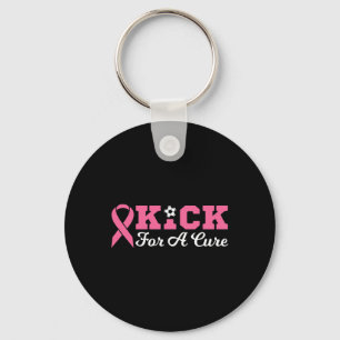 Kick For A Cure Soccer Breast Cancer Awareness Gif Keychain