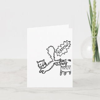 Kick in the teeth kitty cat birthday card