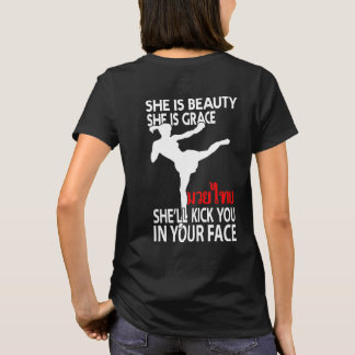 Kick in your face Muay thai Women funny t-shirt
