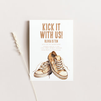 Kick It With Us Birthday Party Invite