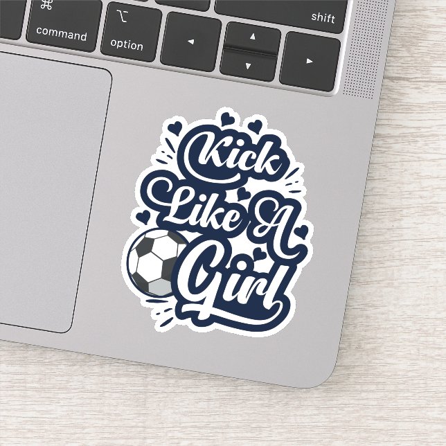Kick Like A Girl Sticker (Detail)
