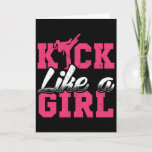 Kick Like Girl Karate Taekwondo Martial Arts Gift  Card