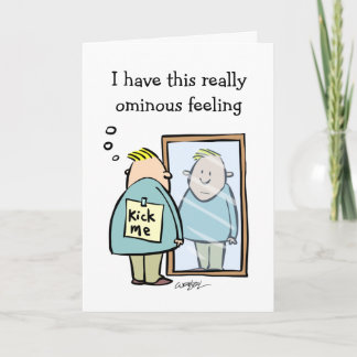 Kick me card