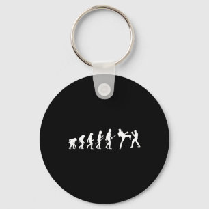 Kick Mma Kickboxing Boxer Boxing Human Evolution S Keychain