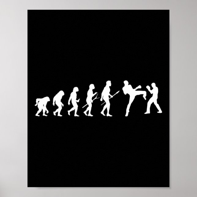 Kick Mma Kickboxing Boxer Boxing Human Evolution S Poster (Front)