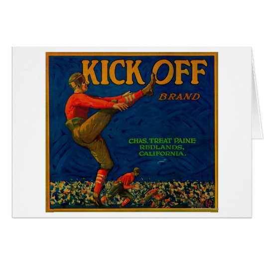 Kick Off Orange LabelRedlands, CA Cards (Front Horizontal)