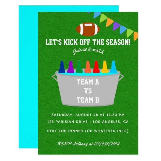 Kick off the season Football Match Party Invite