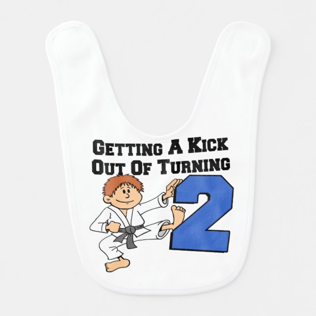 Kick Out Of Turning Two Bib (Front)