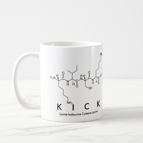 Kick peptide name mug