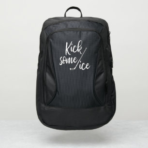 Kick Some Ice Inspirational Hockey Quote Port Authority® Backpack