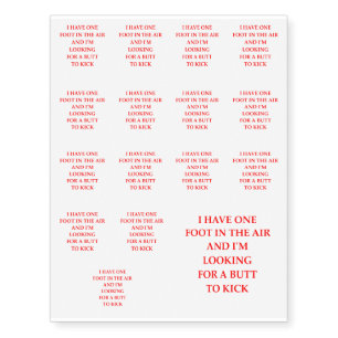 KICK TEMPORARY TATTOOS