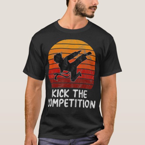Kick The Competition Vintage Funny Karate Boys Men T_Shirt