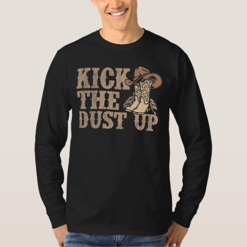 Kick The Dust Up  Country Music Western Dancer Cow T_Shirt