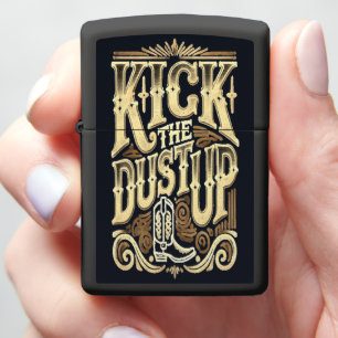 Kick the Dust Up Cowboy Boots Art Zippo Lighter