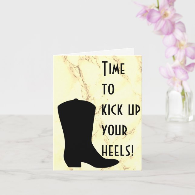 Kick Up Your Boots - Cowboy Birthday Card (Orchid)