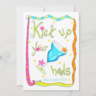 Kick up Your Heels Blue Drink Party Invitation