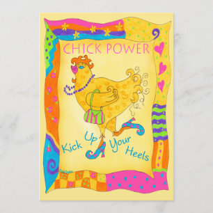 Kick Up Your Heels Chick Power Invitation