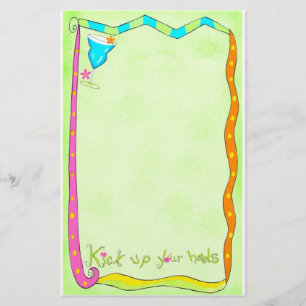 Kick up Your Heels Green Stationery
